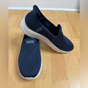 Skechers Navy Blue Slip- Ins Walking Shoes